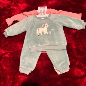Pekkie Kids Unicorn Matching Set - Blue and Pink